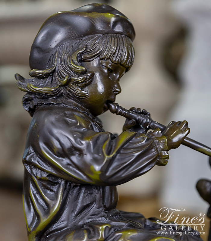 Bronze Statues  - Young Flutist - BS-1610